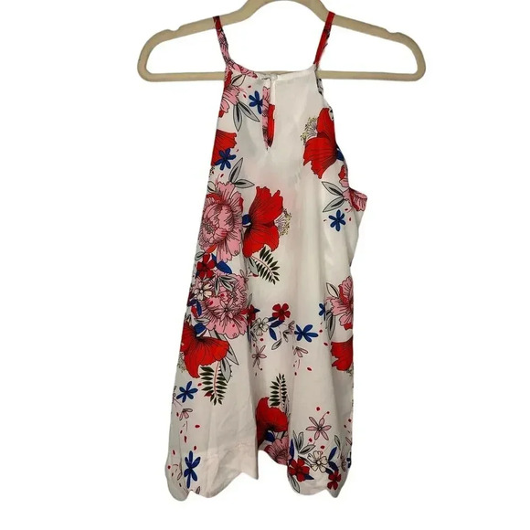 Hippie Chic Floral Sleeveless Blouse Size Small Flowy Feminine Vacation - Picture 2 of 6